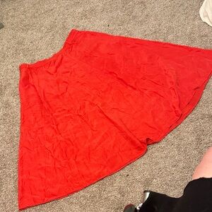 Red Silk Women's Skirt